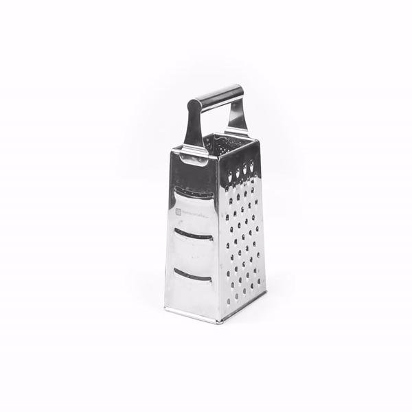 Met Lux Stainless Steel Heavy-Duty Four-Sided Cheese Grater - 4 1/4" x 3 1/4" x 10" - 1 count box