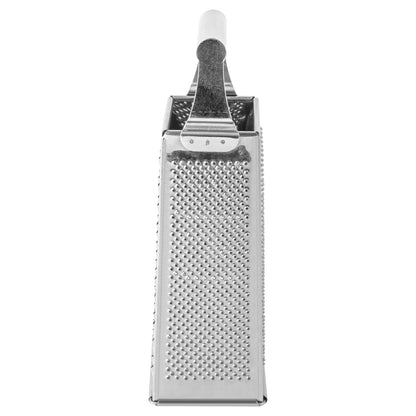 Met Lux Stainless Steel Heavy-Duty Four-Sided Cheese Grater - 4 1/4" x 3 1/4" x 10" - 1 count box