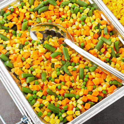 Met Lux Silver Stainless Steel Professional Serving Spoon - Perforated - 13" - 1 count box