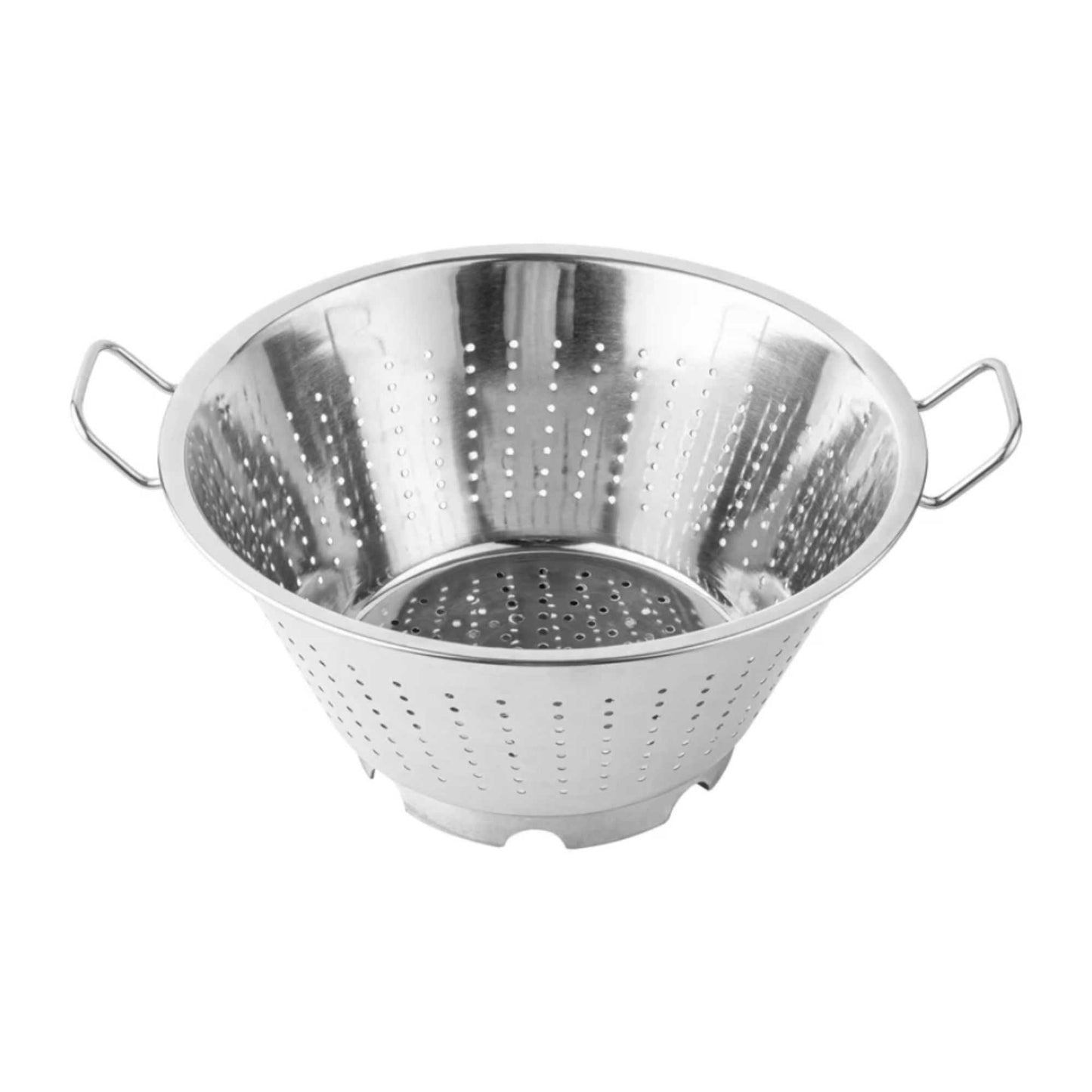 Met Lux Stainless Steel Colander - European Style - 17" x 14" x 8 1/2" - 1 count box