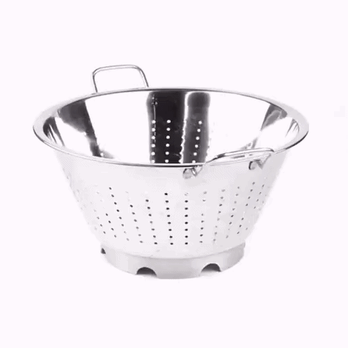 Met Lux Stainless Steel Colander - European Style - 17" x 14" x 8 1/2" - 1 count box