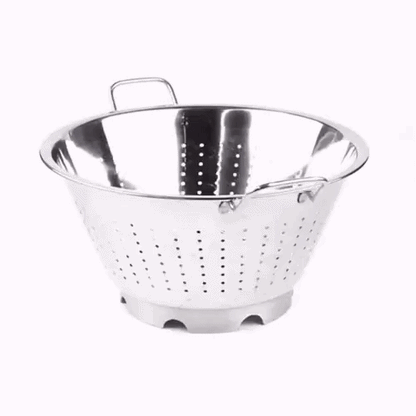 Met Lux Stainless Steel Colander - European Style - 17" x 14" x 8 1/2" - 1 count box