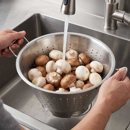 Met Lux Stainless Steel Colander - European Style - 17" x 14" x 8 1/2" - 1 count box