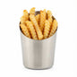 Met Lux Stainless Steel French Fry Cup - Tapered, Satin Finish - 3 1/2" x 4 1/2" - 1 count box