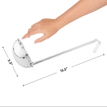 Met Lux 12 oz Stainless Steel Serving Ladle - One-Piece - 1 count box