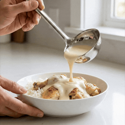 Met Lux 16 oz Stainless Steel Serving Ladle - One-Piece - 1 count box