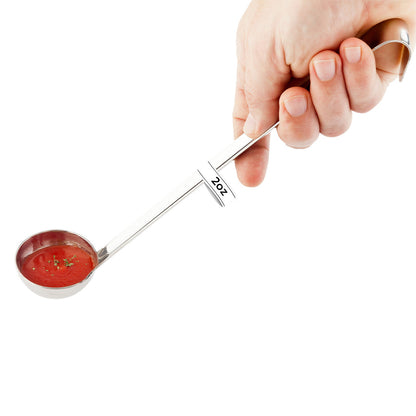 Met Lux 2 oz Stainless Steel Heavy-Duty Serving Ladle - One-Piece - 1 count box