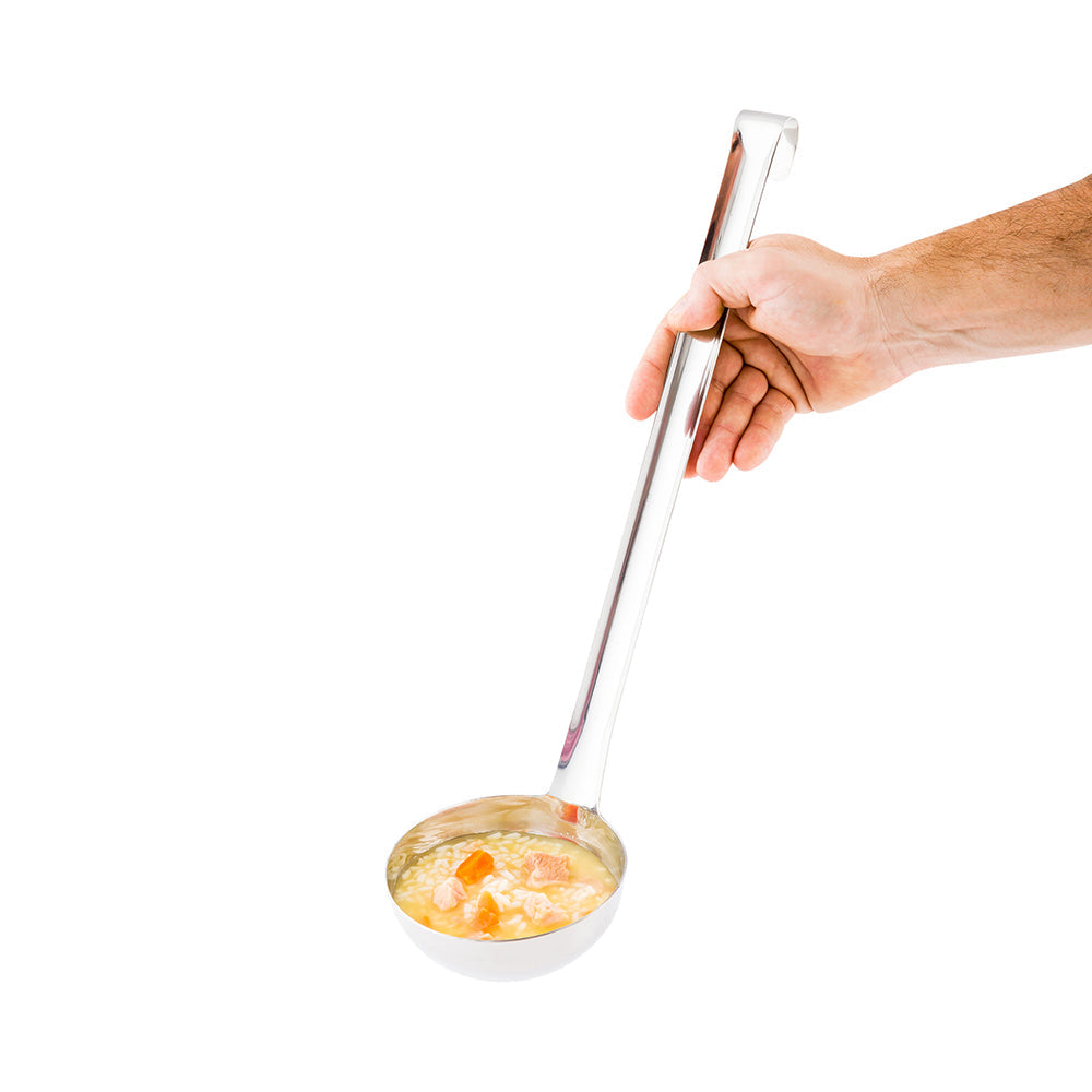 Met Lux 12 oz Stainless Steel Heavy-Duty Serving Ladle - One-Piece - 1 count box