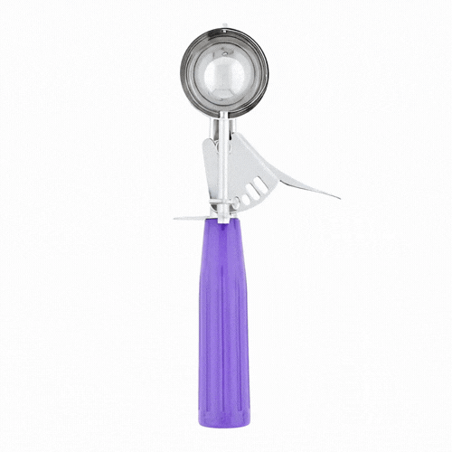 Met Lux 0.8 oz Stainless Steel #40 Portion Scoop - with Orchid Handle - 1 count box