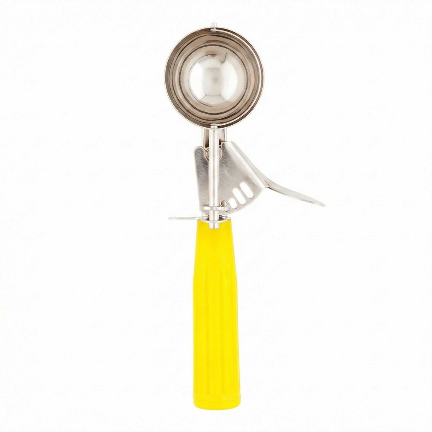 Met Lux 1.6 oz Stainless Steel #20 Portion Scoop - with Yellow Handle - 1 count box