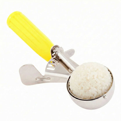 Met Lux 1.6 oz Stainless Steel #20 Portion Scoop - with Yellow Handle - 1 count box