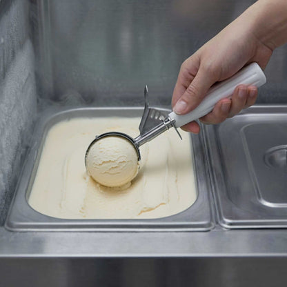 Met Lux 4.66 oz Stainless Steel #6 Portion Scoop - with White Handle - 1 count box