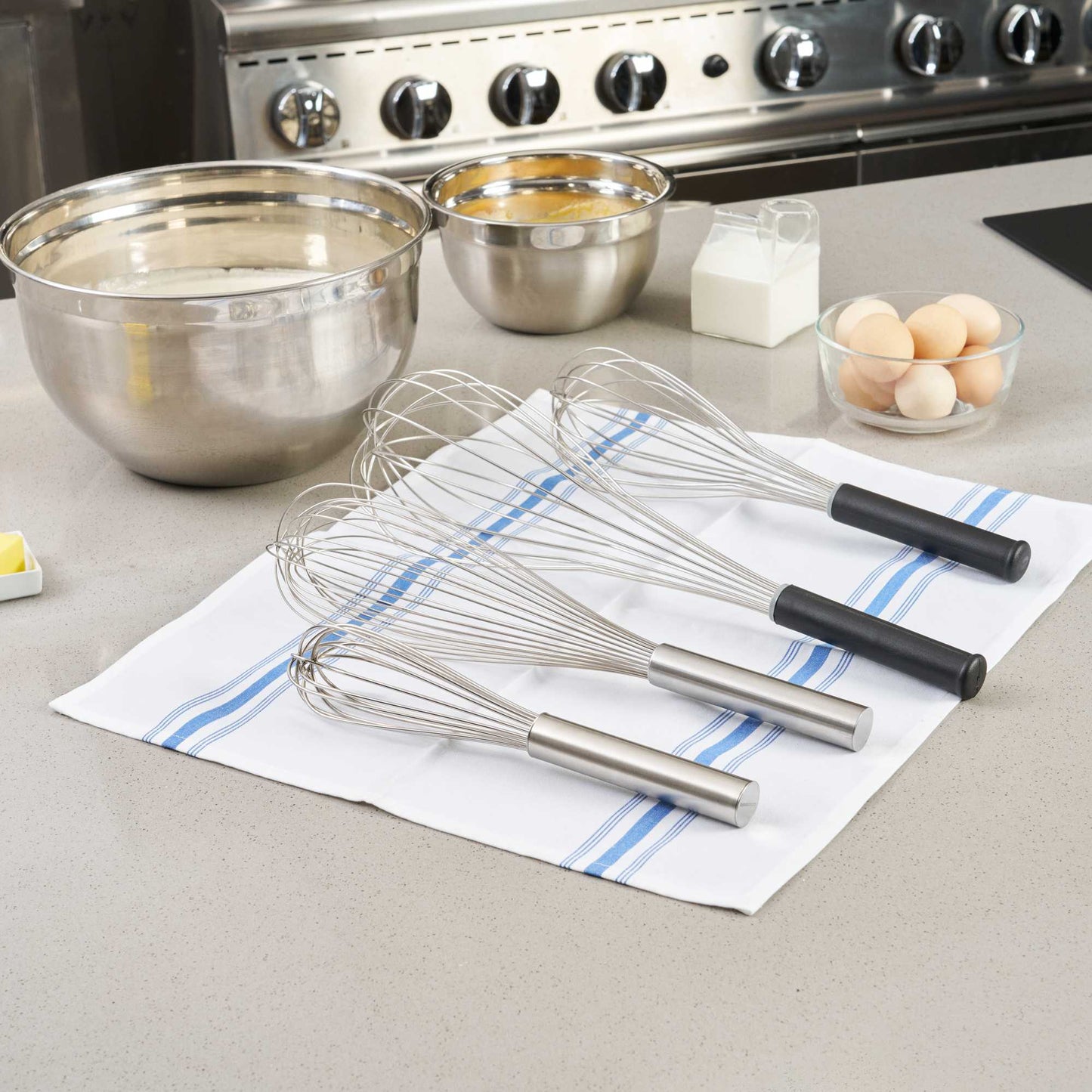 Met Lux Stainless Steel French Whisk - 12" - 1 count box