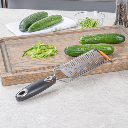 Met Lux Stainless Steel Fine Grater - with Plastic Handle - 12" - 1 count box