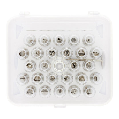 Met Lux Stainless Steel Pastry Tip Set - 28-Piece - 1 count box