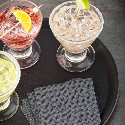 Bar Lux Round Black Serving Tray - Non-Slip - 11" - 1 count box