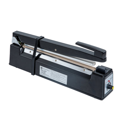 Fresh Hero Black Aluminum Hand Impulse Sealer - Industrial Grade, Food Safe - 17 3/4" x 3 1/4" x 10" - 1 count box