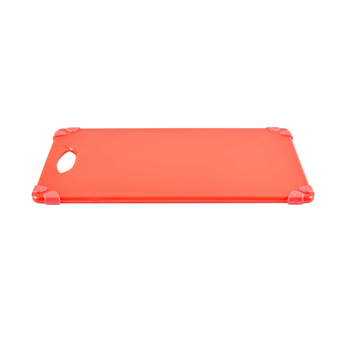 Sure Grip Red Plastic Cutting Board - Non-Slip, Measurement Markers, Carrying Handle - 12" x 18" - 1 count box