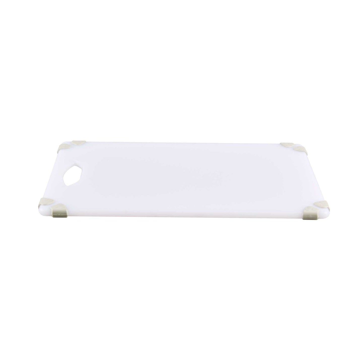 Sure Grip White Plastic Cutting Board - Non-Slip, Measurement Markers, Carrying Handle - 12" x 18" - 1 count box