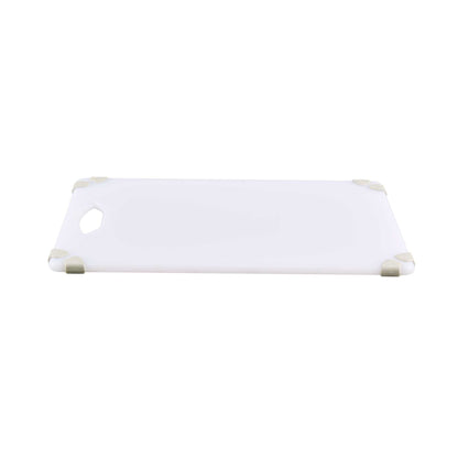 Sure Grip White Plastic Cutting Board - Non-Slip, Measurement Markers, Carrying Handle - 12" x 18" - 1 count box