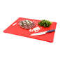 Sure Grip Red Plastic Cutting Board - Non-Slip, Measurement Markers, Carrying Handle - 18" x 24" - 1 count box
