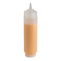 First In First Out 16 oz Clear Plastic Squeeze Bottle - Refill Lid, Precision Tip - 2 1/2" x 2 1/2" x 9 1/4" - 1 count box