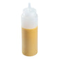 Sauce Tek 8 oz Clear Plastic Squeeze Bottle - Precision Tip - 2" x 2" x 7" - 1 count box