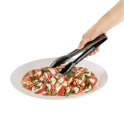 Cater Tek Black Plastic Catering Tongs - 9" - 1 count box