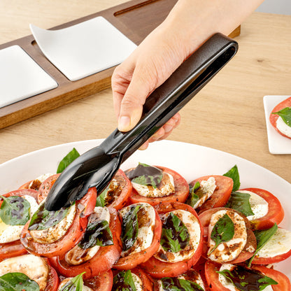 Cater Tek Black Plastic Catering Tongs - 9" - 1 count box