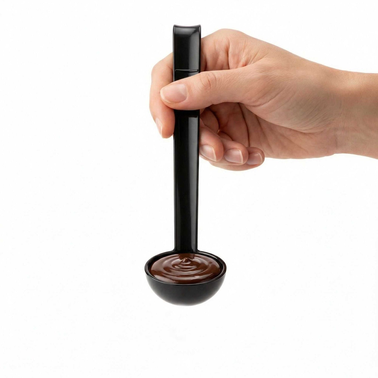 Voga 1 oz Black Plastic Sauce Ladle - 8 1/2" - 1 count box
