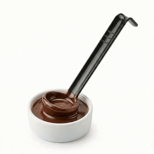 Voga 1 oz Black Plastic Sauce Ladle - 8 1/2" - 1 count box