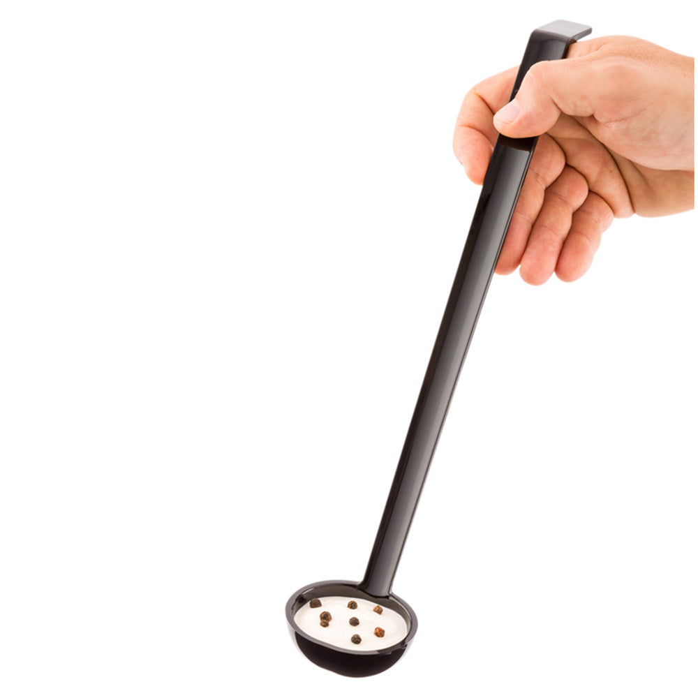 Voga 1 oz Black Plastic Sauce Ladle - 13" - 1 count box