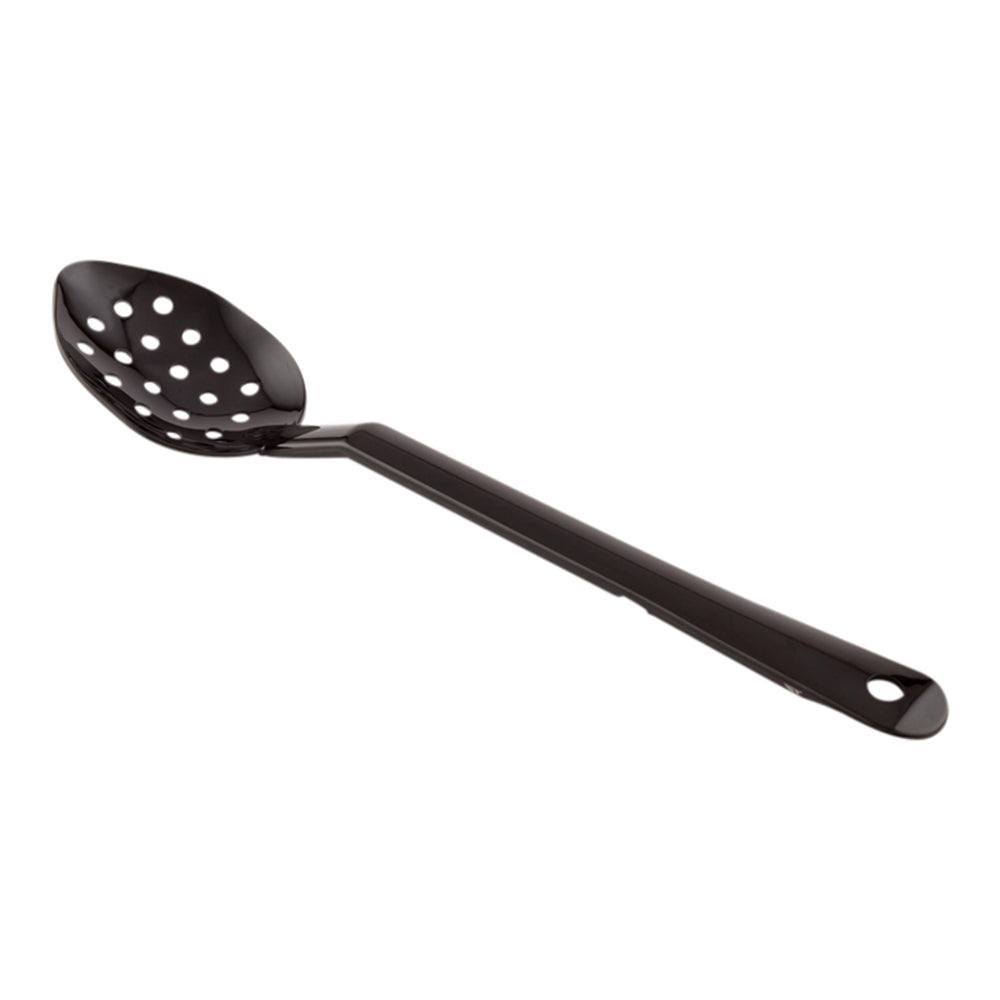 Cater Tek Black Plastic Catering Spoon - Perforated - 13" - 1 count box