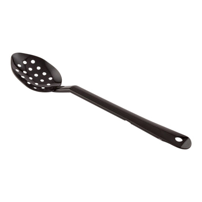 Cater Tek Black Plastic Catering Spoon - Perforated - 13" - 1 count box