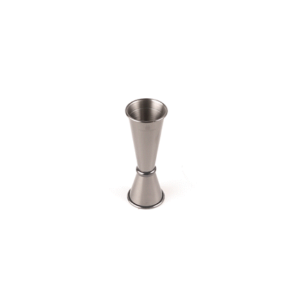 Bar Lux 1 oz / 2 oz Black Stainless Steel Jigger - Japanese Style - 1 count box