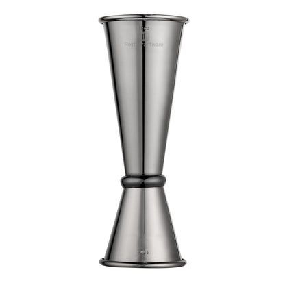 Bar Lux 1 oz / 2 oz Black Stainless Steel Jigger - Japanese Style - 1 count box