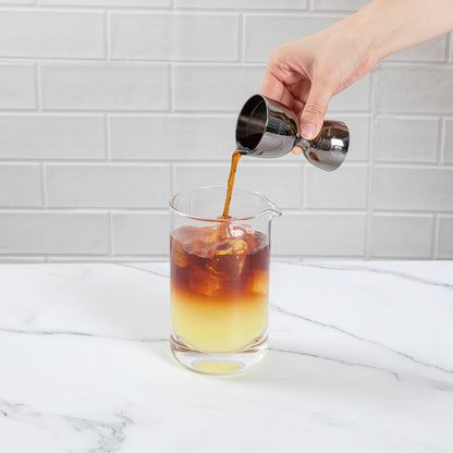 Bar Lux 1 oz / 2 oz Black-Plated Stainless Steel Jigger - Negroni - 1 count box