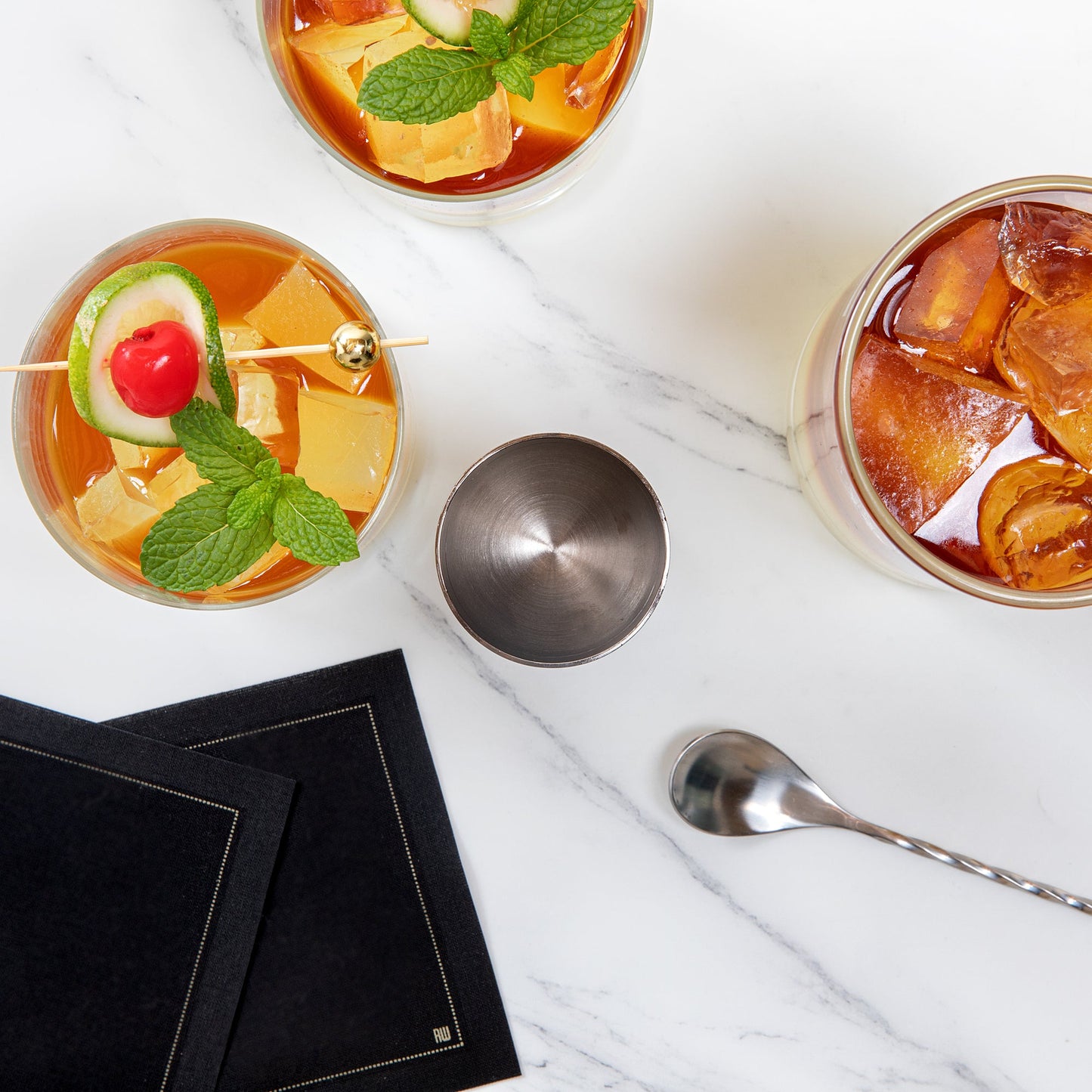 Bar Lux 1 oz / 2 oz Black-Plated Stainless Steel Jigger - Negroni - 1 count box