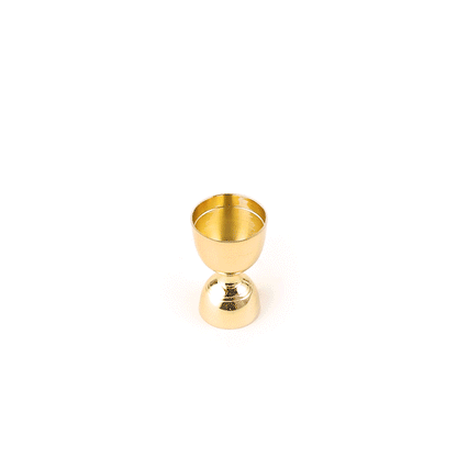 Bar Lux 1 oz / 2 oz Gold-Plated Stainless Steel Jigger - Negroni - 1 count box