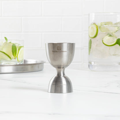 Bar Lux 1 oz / 2 oz Stainless Steel Jigger - Negroni - 1 count box