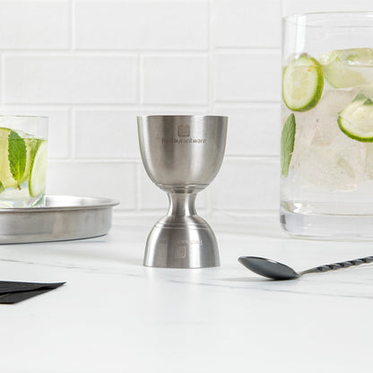 Bar Lux 1 oz / 2 oz Stainless Steel Jigger - Negroni - 1 count box