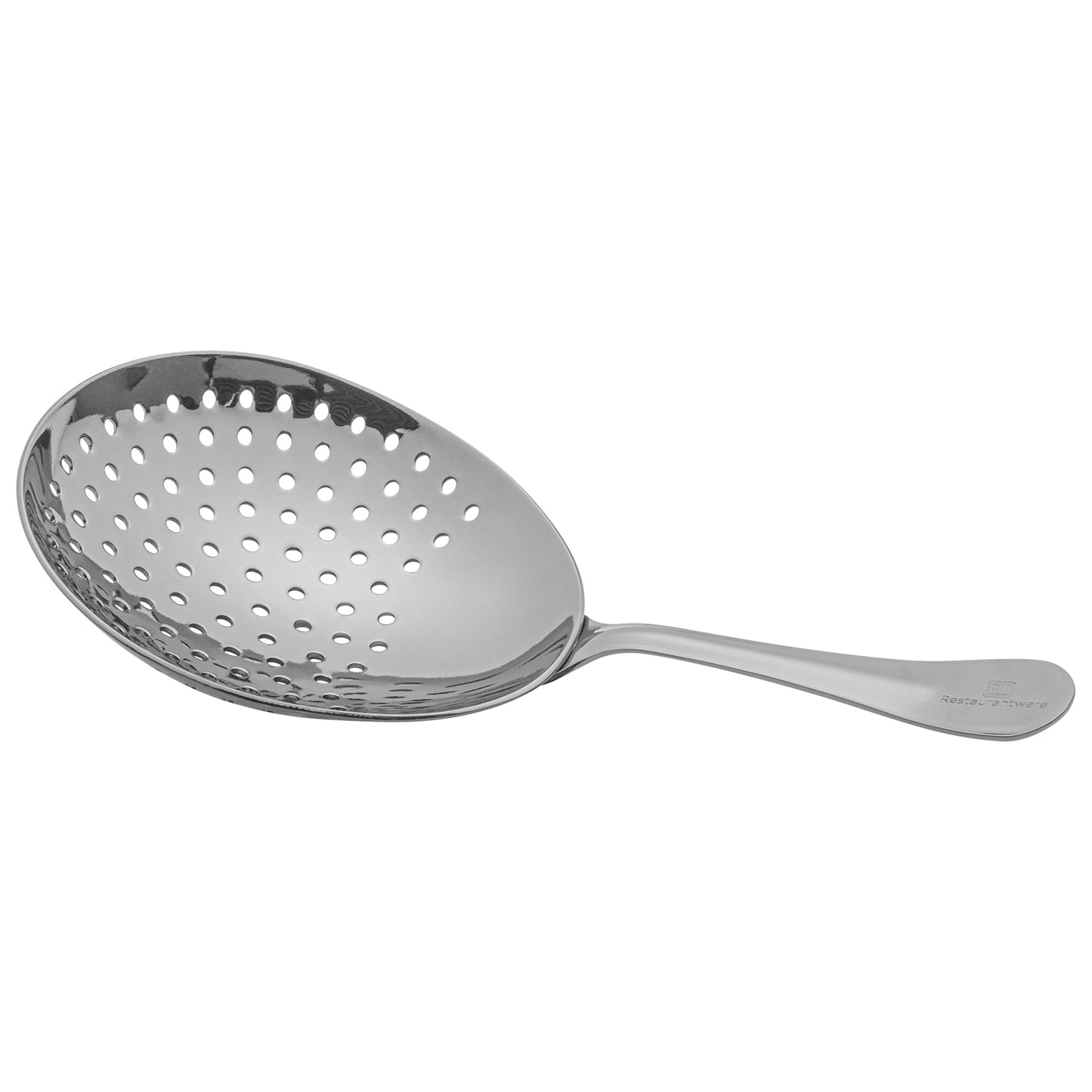 Bar Lux Black-Plated Stainless Steel Julep Strainer - 6 1/2" - 1 count box
