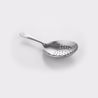 Bar Lux Black-Plated Stainless Steel Julep Strainer - 6 1/2" - 1 count box