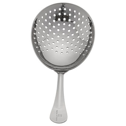 Bar Lux Black-Plated Stainless Steel Julep Strainer - 6 1/2" - 1 count box