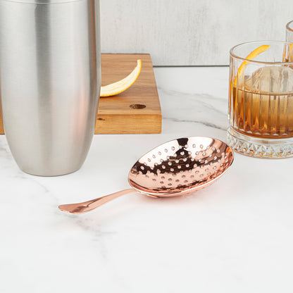 Bar Lux Copper-Plated Stainless Steel Julep Strainer - 6 1/2" - 1 count box