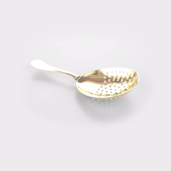 Bar Lux Gold-Plated Stainless Steel Julep Strainer - 6 1/2" - 1 count box
