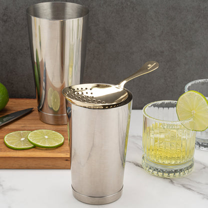 Bar Lux Gold-Plated Stainless Steel Julep Strainer - 6 1/2" - 1 count box