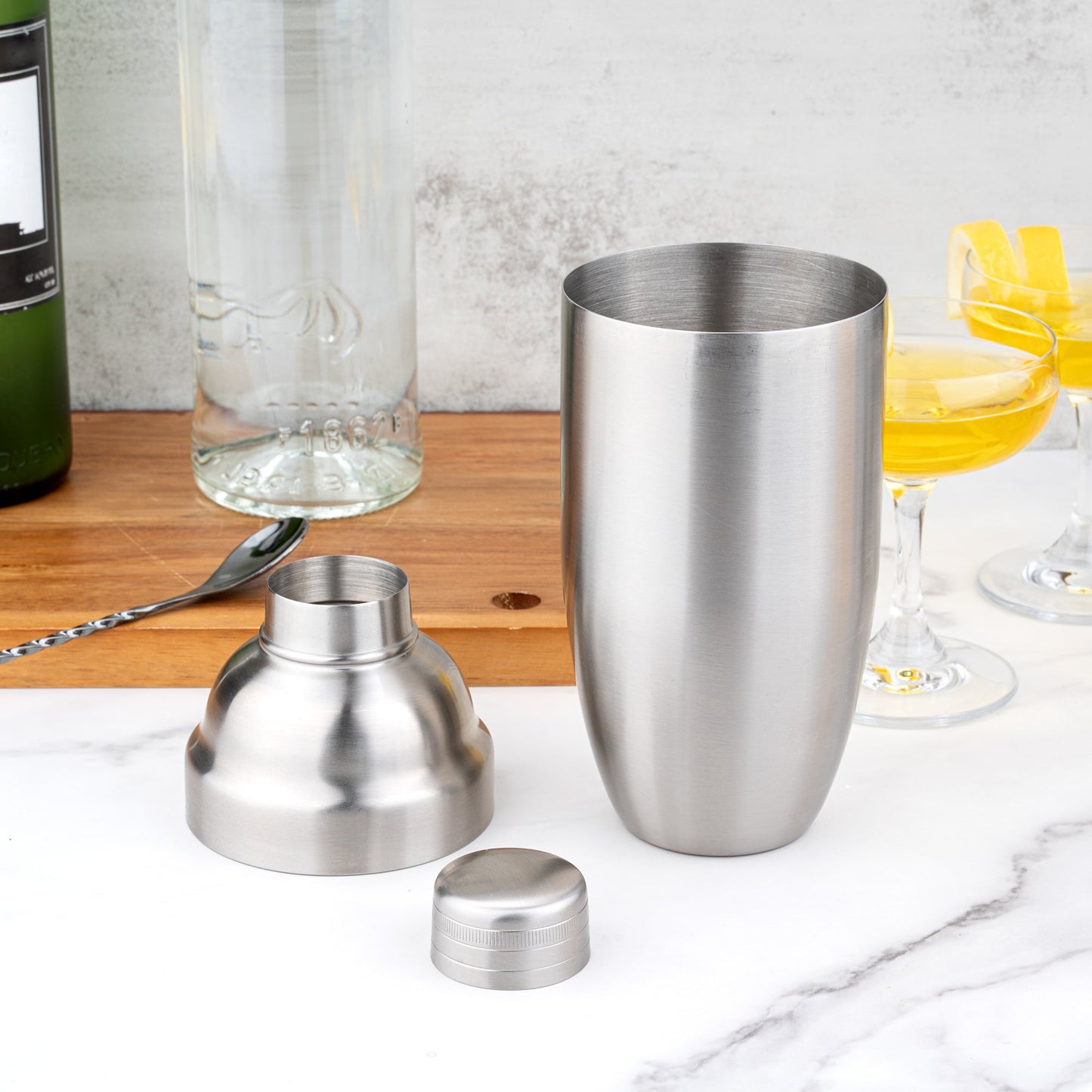 Bar Lux 24 oz Stainless Steel Cobbler Shaker - Brushed Finish - 1 count box