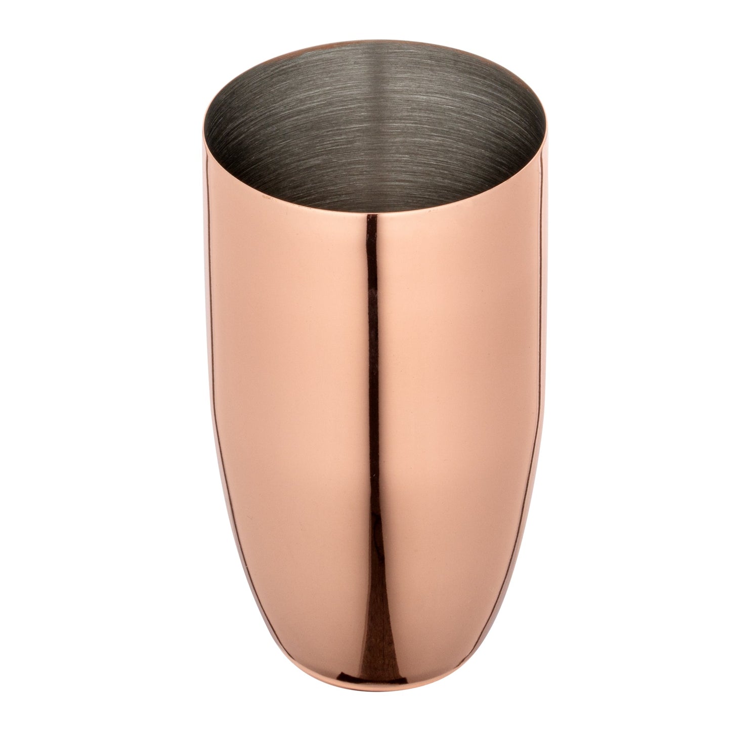 Bar Lux 24 oz Copper-Plated Stainless Steel Cobbler Shaker - 3 1/4" x 3 1/4" x 8 3/4" - 1 count box