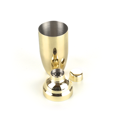 Bar Lux 24 oz Gold-Plated Stainless Steel Cobbler Shaker - 1 count box